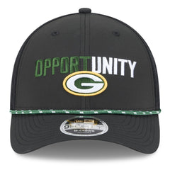 Green Bay Packers New Era 2025 Inspire Change 9FORTY M-Crown Adjustable Hat Black