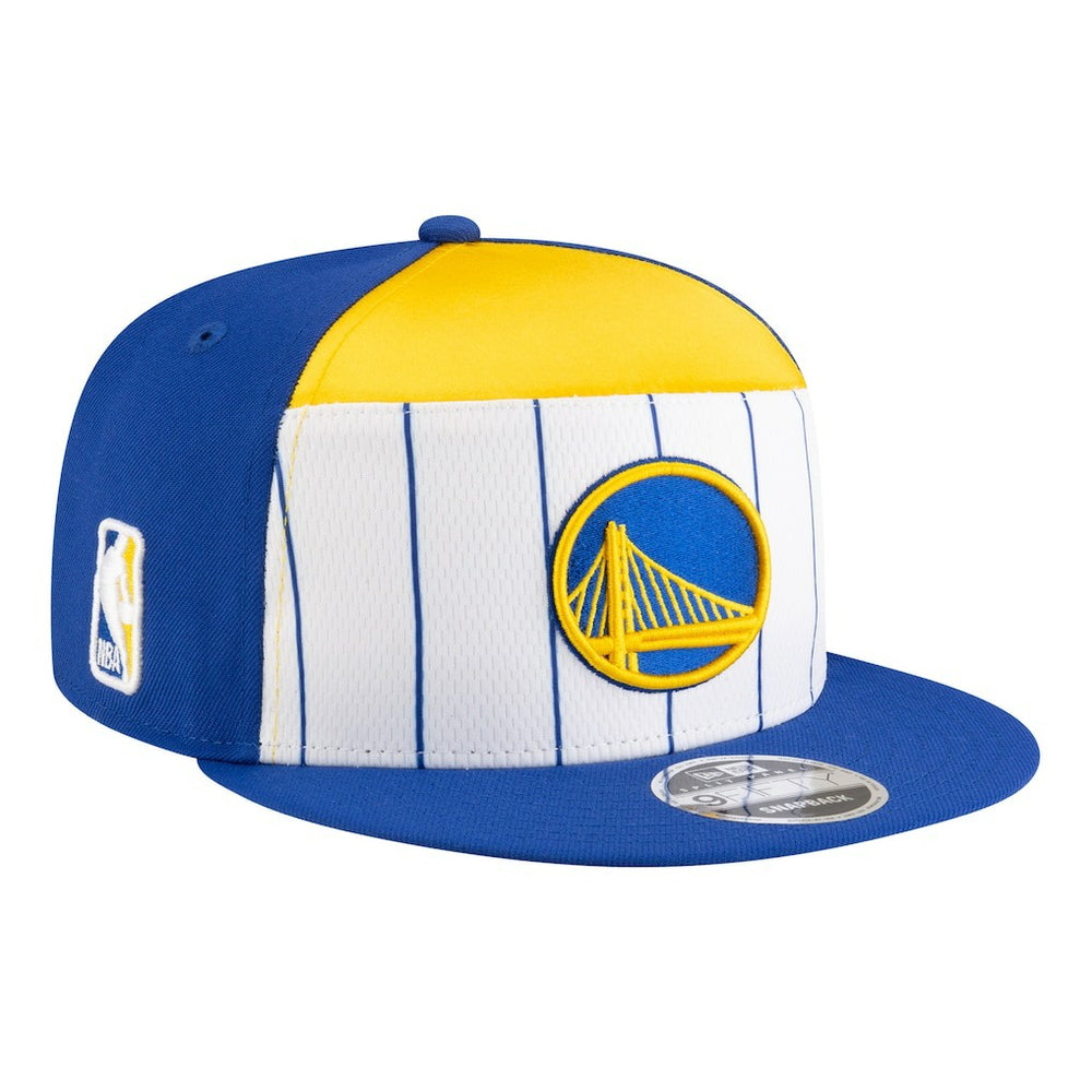Golden State Warriors Youth 2025 NBA Tip Off Split Panel 9FIFTY Snapback Hat White/Royal