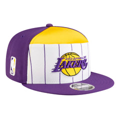Los Angeles Lakers Youth 2025 NBA Tip Off Split Panel 9FIFTY Snapback Hat White/Purple
