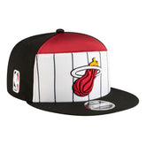 Miami Heat Youth 2025 NBA Tip Off Split Panel 9FIFTY Snapback Hat White/Black