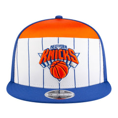 New York Knicks Youth 2025 NBA Tip Off Split Panel 9FIFTY Snapback Hat White/Blue