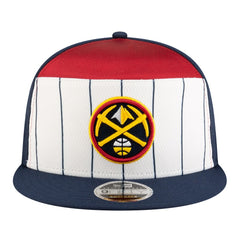 Denver Nuggets Youth 2025 NBA Tip Off Split Panel 9FIFTY Snapback Hat White/Navy