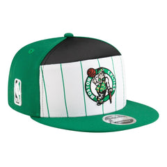 Boston Celtics Youth 2025 NBA Tip Off Split Panel 9FIFTY Snapback Hat White/Kelly Green
