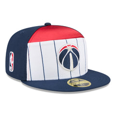 Washington Wizards 2025 NBA Tip Off Split Panel 59FIFTY Fitted Hat White/Navy