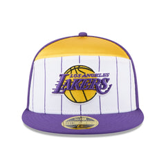 Los Angeles Lakers 2025 NBA Tip Off Split Panel 59FIFTY Fitted Hat White/Purple