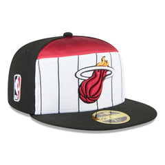 Miami Heat 2025 NBA Tip Off Split Panel 59FIFTY Fitted Hat White/Black