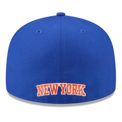 New York Knicks 2025 NBA Tip Off Split Panel 59FIFTY Fitted Hat White/Blue
