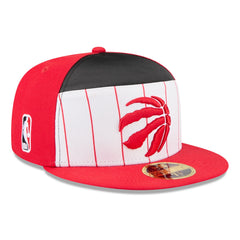 Toronto Raptors 2025 NBA Tip Off Split Panel 59FIFTY Fitted Hat White/Red