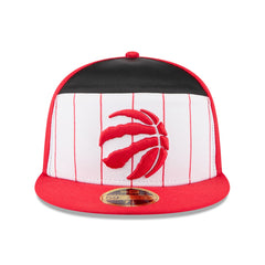 Toronto Raptors 2025 NBA Tip Off Split Panel 59FIFTY Fitted Hat White/Red