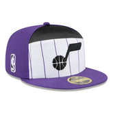 Utah Jazz 2025 NBA Tip Off Split Panel 59FIFTY Fitted Hat White/Purple
