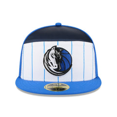 Dallas Mavericks 2025 NBA Tip Off Split Panel 59FIFTY Fitted Hat White/Blue