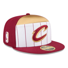 Cleveland Cavaliers 2025 NBA Tip Off Split Panel 59FIFTY Fitted Hat White/Wine