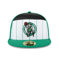 Boston Celtics 2025 NBA Tip Off Split Panel 59FIFTY Fitted Hat White/Kelly Green