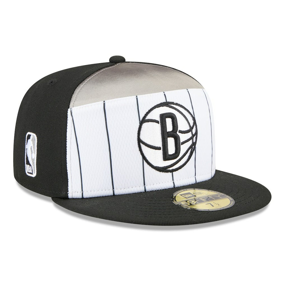 Brooklyn Nets 2025 NBA Tip Off Split Panel 59FIFTY Fitted Hat White/Black
