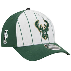 Milwaukee Bucks 2025 NBA Tip Off M-Crown A-Frame 9FORTY Adjustable Hat White/Hunter Green