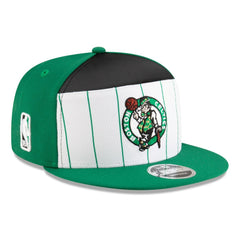 Boston Celtics 2025 NBA Tip Off Split Panel 9FIFTY Snapback Hat White/Kelly Green