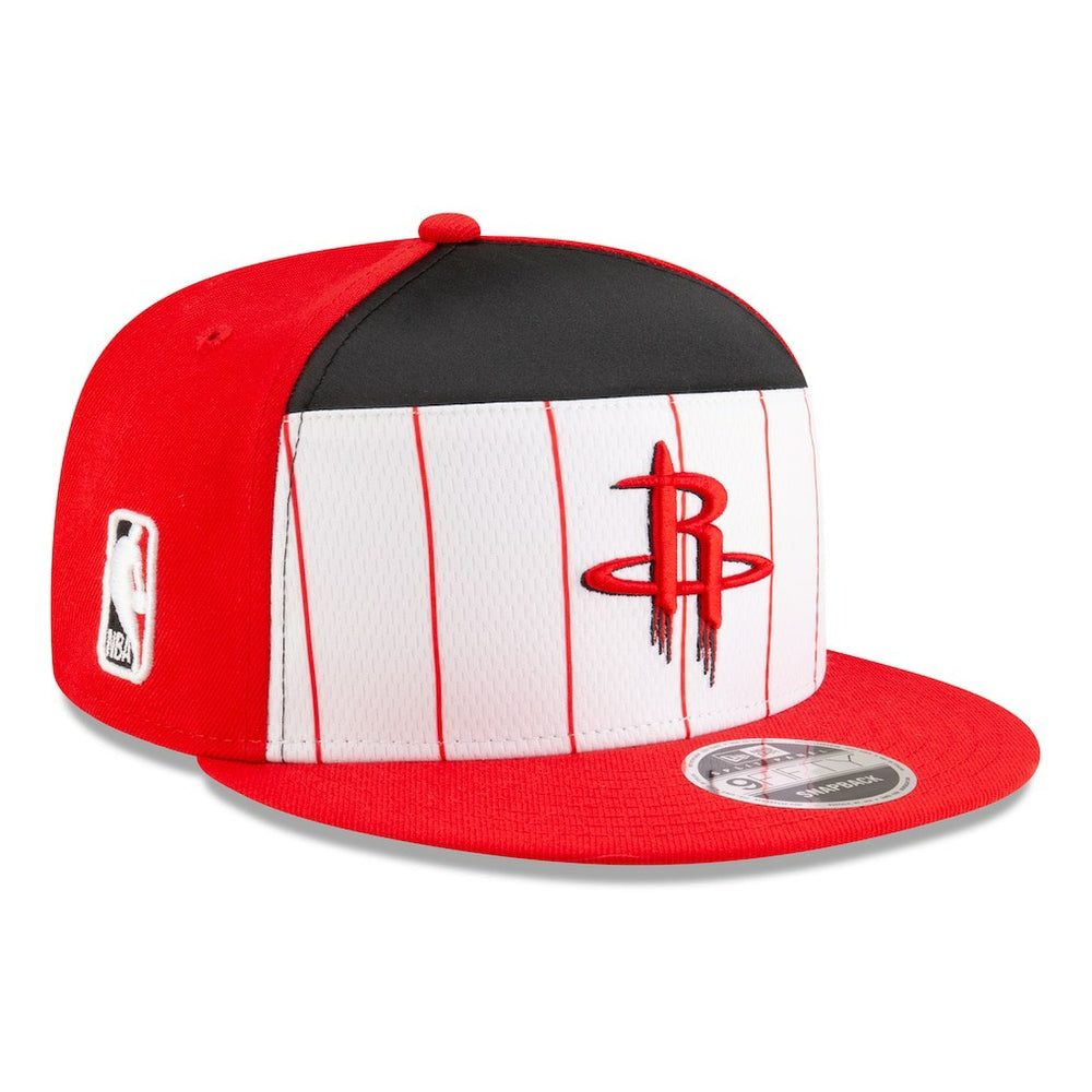Houston Rockets 2025 NBA Tip Off Split Panel 9FIFTY Snapback Hat White/Red