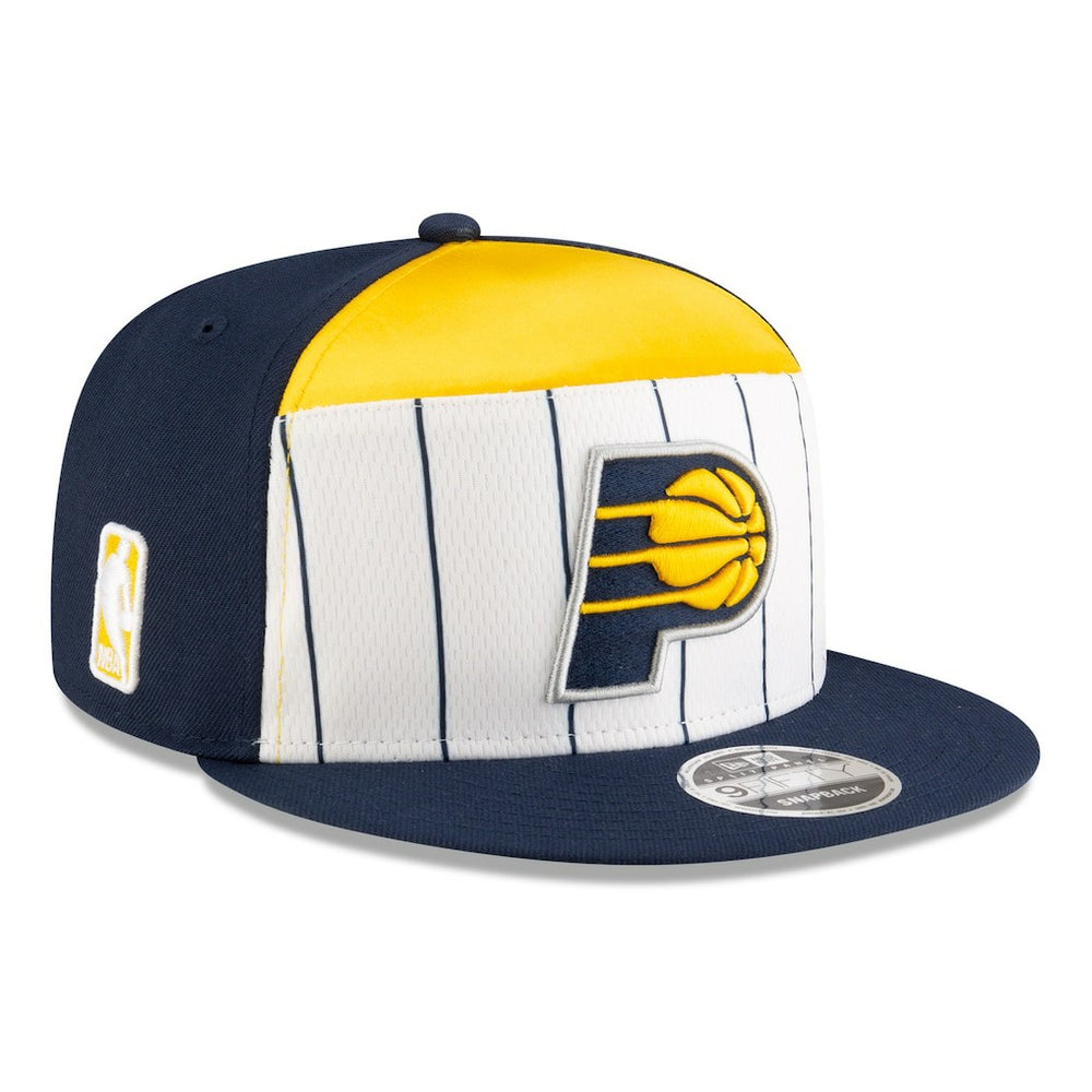 Indiana Pacers 2025 NBA Tip Off Split Panel 9FIFTY Snapback Hat White/Navy