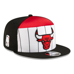 Chicago Bulls 2025 NBA Tip Off Split Panel 9FIFTY Snapback Hat White/Black