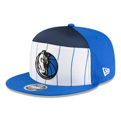 Dallas Mavericks 2025 NBA Tip Off Split Panel 9FIFTY Snapback Hat White/Blue