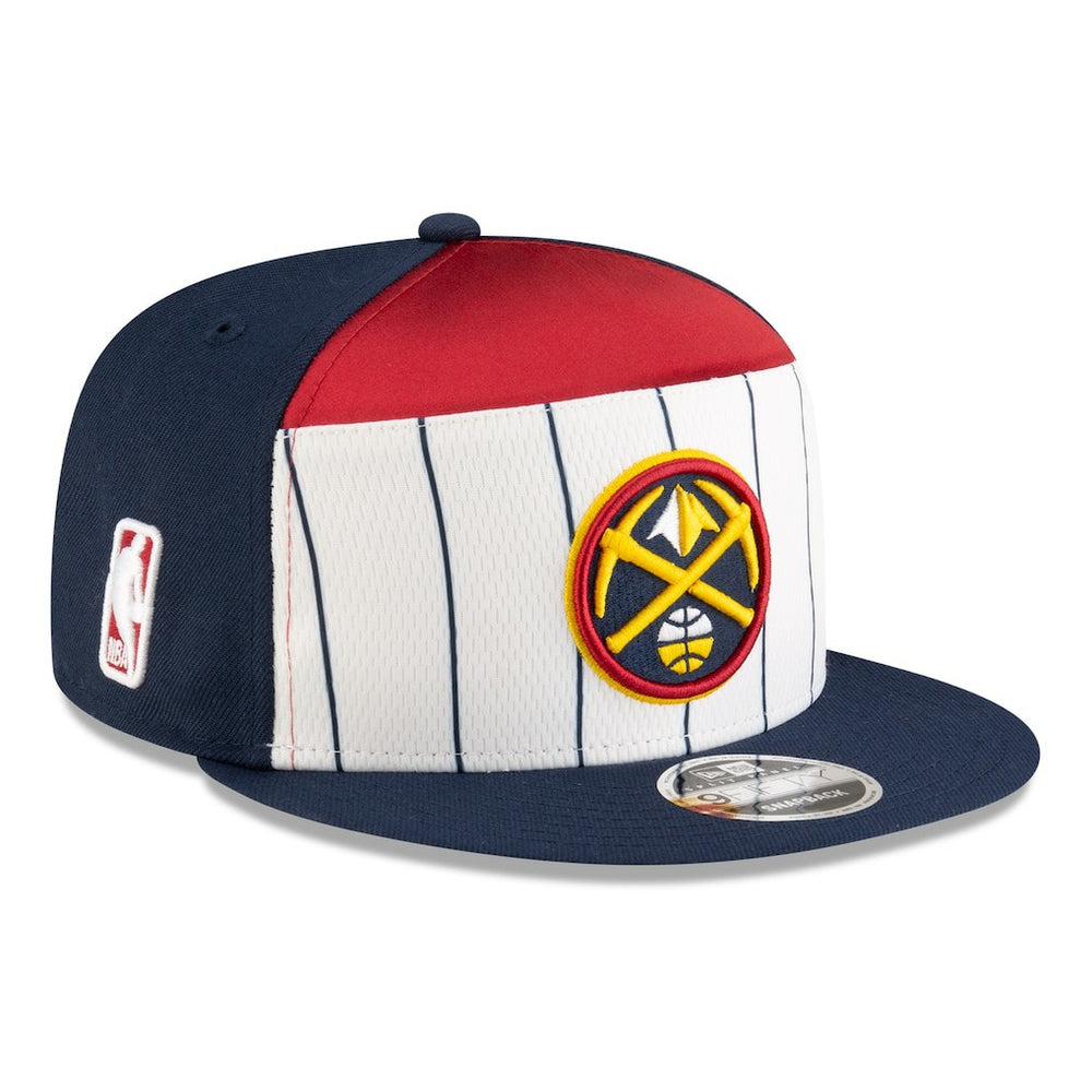 Denver Nuggets 2025 NBA Tip Off Split Panel 9FIFTY Snapback Hat White/Navy