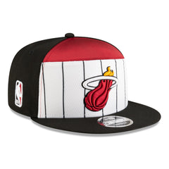 Miami Heat 2025 NBA Tip Off Split Panel 9FIFTY Snapback Hat White/Black