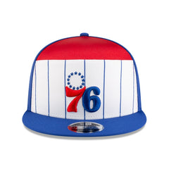 Philadelphia 76ers 2025 NBA Tip Off Split Panel 9FIFTY Snapback Hat White/Blue