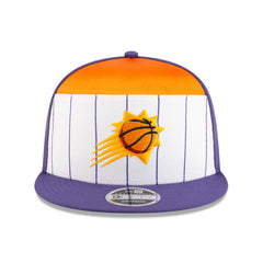 Phoenix Suns 2025 NBA Tip Off Split Panel 9FIFTY Snapback Hat White/Purple