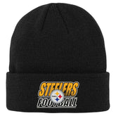 Pittsburgh Steelers Outerstuff Youth Team Gradient Cuffed Knit Hat Black