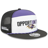 Baltimore Ravens New Era 2025 Inspire Change Split Panel 9FIFTY Snapback Hat White/Black