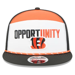 Cincinnati Bengals New Era 2025 Inspire Change Split Panel 9FIFTY Snapback Hat White/Black