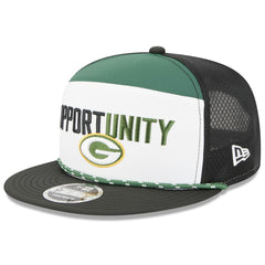 Green Bay Packers New Era 2025 Inspire Change Split Panel 9FIFTY Snapback Hat White/Black