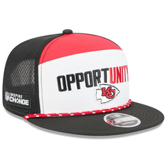 Kansas City Chiefs New Era 2025 Inspire Change Split Panel 9FIFTY Snapback Hat White/Black