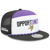 Minnesota Vikings New Era 2025 Inspire Change Split Panel 9FIFTY Snapback Hat White/Black