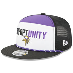 Minnesota Vikings New Era 2025 Inspire Change Split Panel 9FIFTY Snapback Hat White/Black