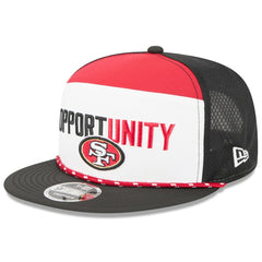 San Francisco 49ers New Era 2025 Inspire Change Split Panel 9FIFTY Snapback Hat White/Black