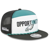 Philadelphia Eagles New Era 2025 Inspire Change Split Panel 9FIFTY Snapback Hat White/Black