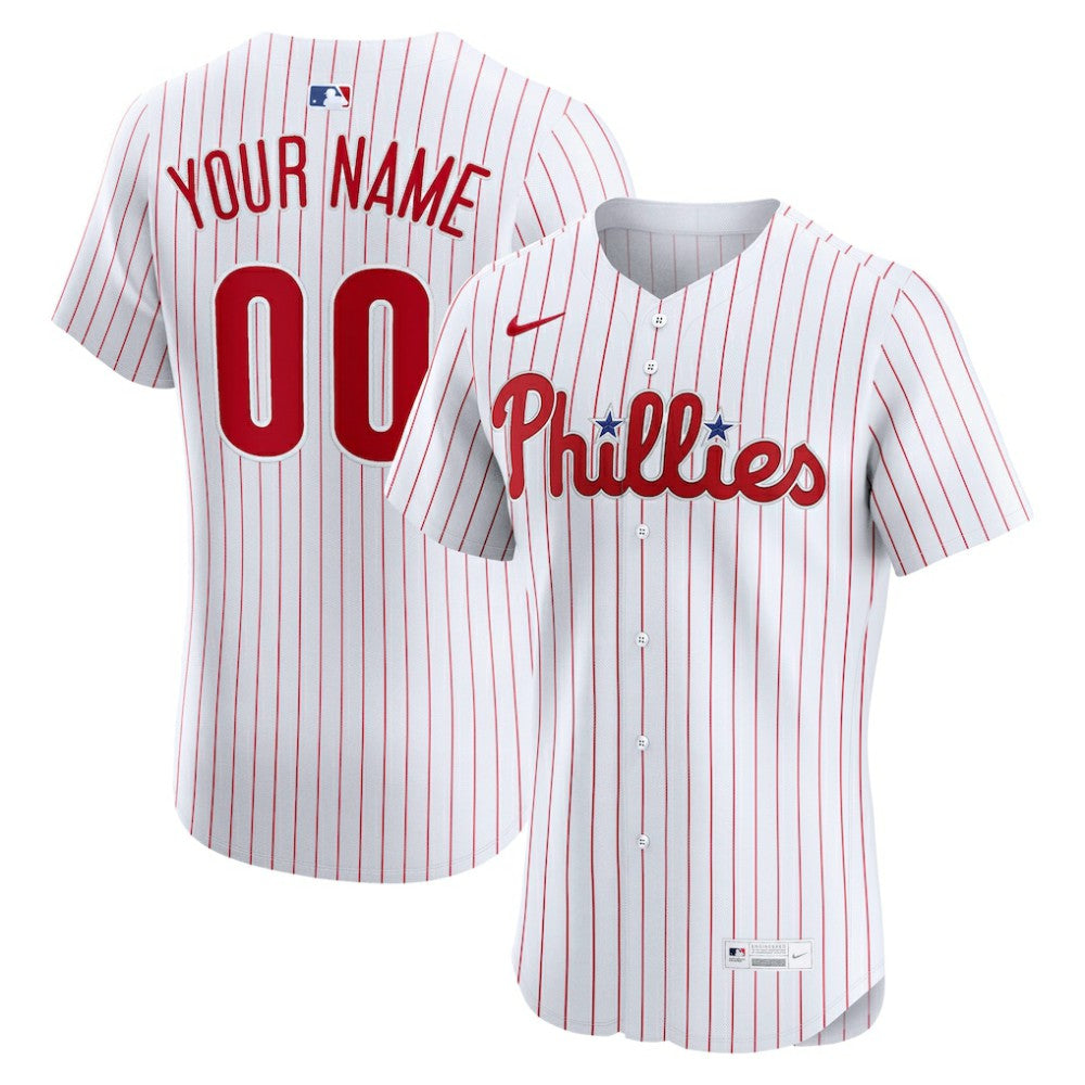 MLB Philadelphia Phillies Nike Home Elite Custom Jersey - White