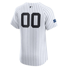 MLB New York Yankees Nike Home Elite Sponsor Patch Custom Jersey - White