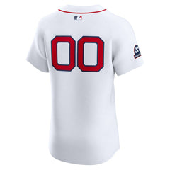 Boston Red Sox Nike Home Elite Sponsor Patch Custom Jersey - White Jerseys