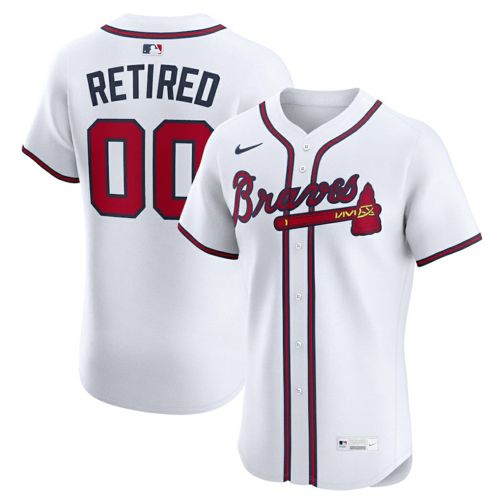 MLB Atlanta Braves Nike Home Elite Pick-A-Player Retired Roster Jersey - White