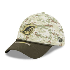 Miami Dolphins New Era 2025 Salute to Service 39THIRTY Flex Hat Camo