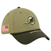 Miami Dolphins New Era 2025 Salute to Service 39THIRTY Flex Hat Green