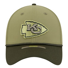 Kansas City Chiefs New Era 2025 Salute to Service 39THIRTY Flex Hat Green