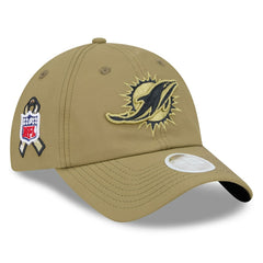 Miami Dolphins New Era Women's 2025 Salute to Service Pony Tail Adjustable Hat Green