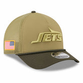 New York Jets New Era Youth 2025 Salute to Service 9FORTY A-Frame Adjustable Hat Green/Dark Green