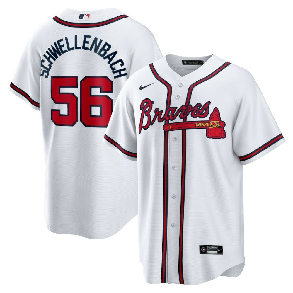 MLB Spencer Schwellenbach Atlanta Braves Nike Home Replica Jersey - White