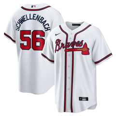 MLB Spencer Schwellenbach Atlanta Braves Nike Home Replica Jersey - White