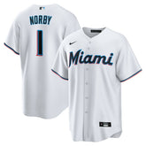MLB Connor Norby Miami Marlins Nike Home Replica Jersey - White