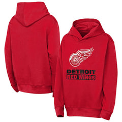 NHL Detroit Red Wings Outerstuff Youth Back to Basics Hoodie - Red